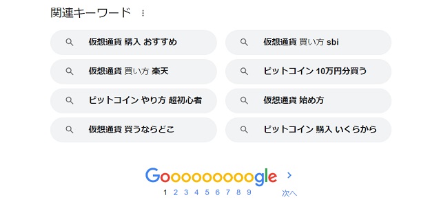 Googleの検索補助機能
